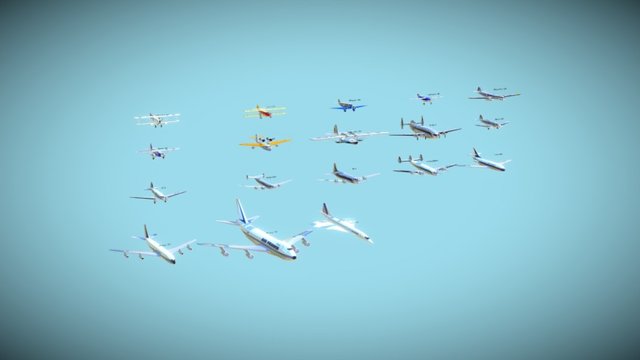 Avions AIR FRANCE 3D Model