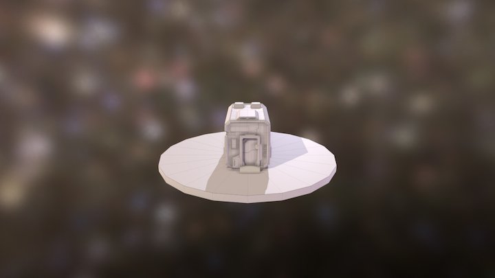 Test Sci-Fi Container Model 3D Model