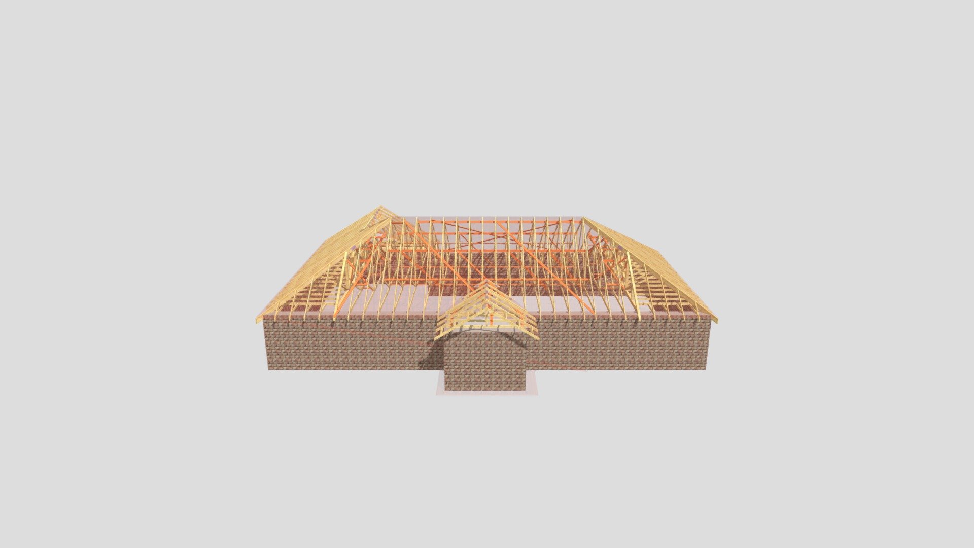 Hipped roof with back projection
