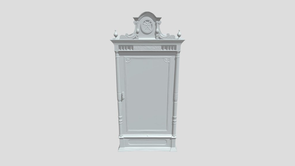 Antique wooden mirror cabinet