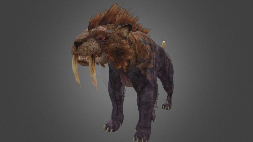 Dinosaur Hunting SaberTooth Tiger
