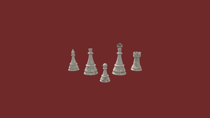 Chess Pieces 3D Model