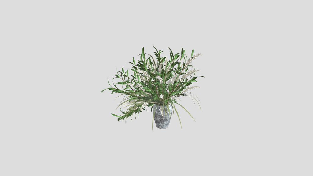 White Astilbe Greenery Vase