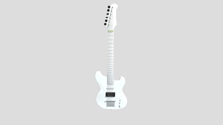 Guitarra laranja sem marca