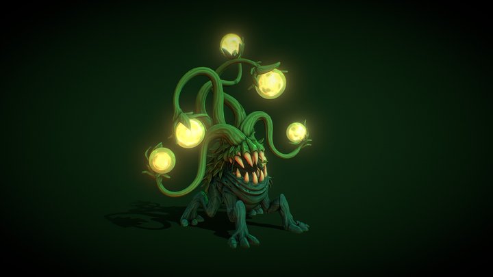 Venomous Bush Creature 3D Model