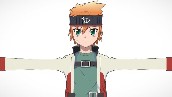 Anime boy character 3D Model