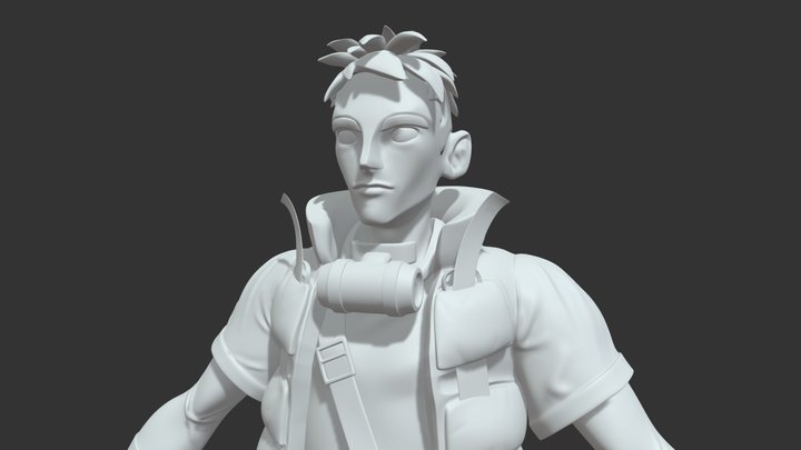 Scifi Character Sculpt - Week 1 3D Model