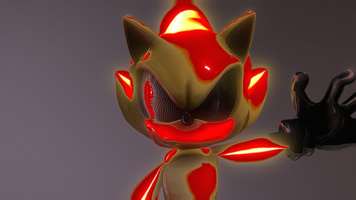 over_powered_Fleetway_super_sonic 3D Model