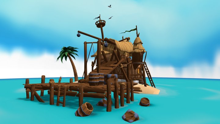 Pirate Trade Port 3D Model