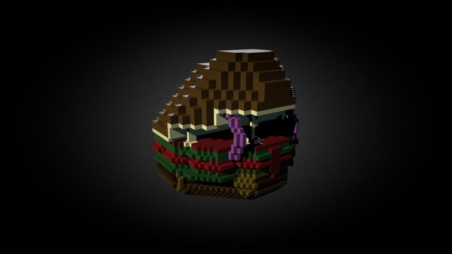 Evil Burger 3D Model