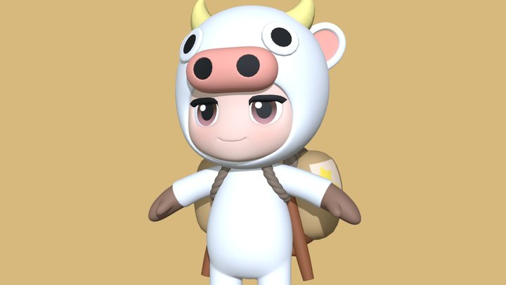 Hello, Lucky Cow 3D Model