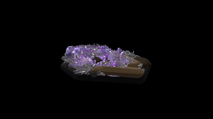 Amethyst Crystal 3D Model