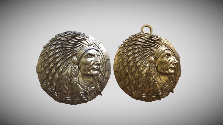 American_indian_medallion 3D Model