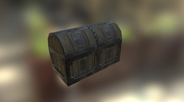 Low poly chest 3D Model