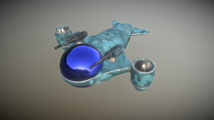Sci-fi aircraft 3D Model