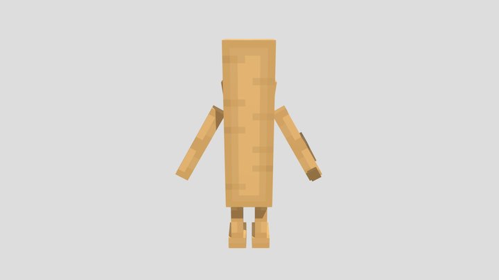 TUNG TUNG SAHUR MINECRAFT 3D Model