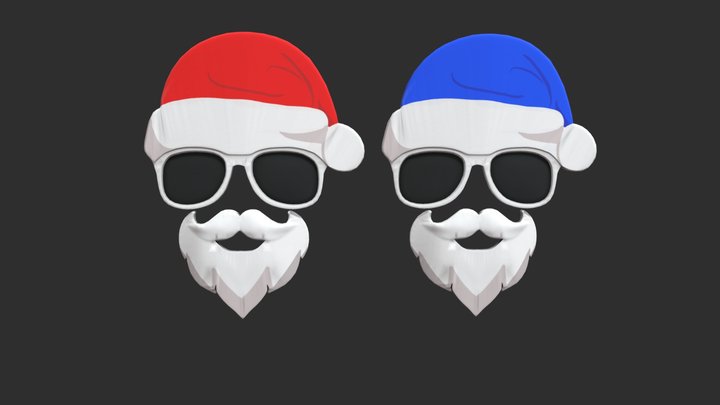 Santa Claus Mask 3D Model