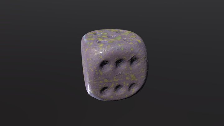 Low Poly Dice from Photogrammetry 3D Model