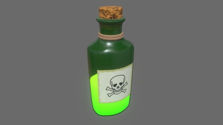 Cartoon Poison Bottle – Modello 3D gratuito STL