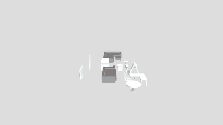 Low poly house furniture and items 3D Model