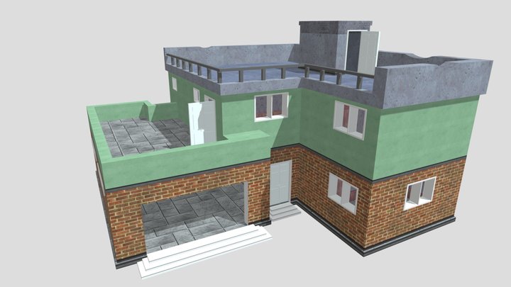 Three-Story PUBG House – Modelo 3D gratuito STL