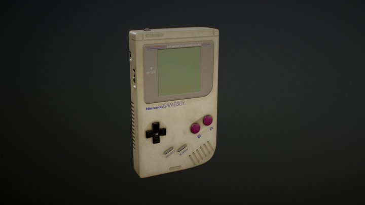 Nintendo Gameboy and Super Mario 3D Model