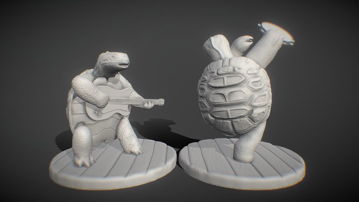 Terrapin Turtles 3D Model