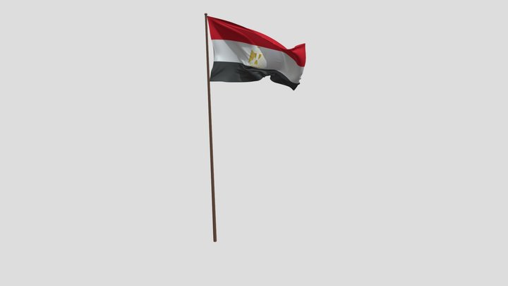 Egyptian Flag 3D Model