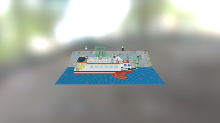 LAGUNA Flusskreuzfahrtschiff im Hafen von Nowa S 3D Model