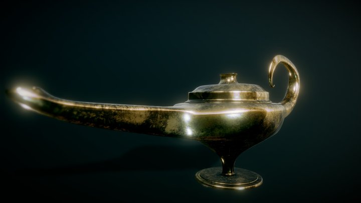 Lamp of the Genie 3D Model