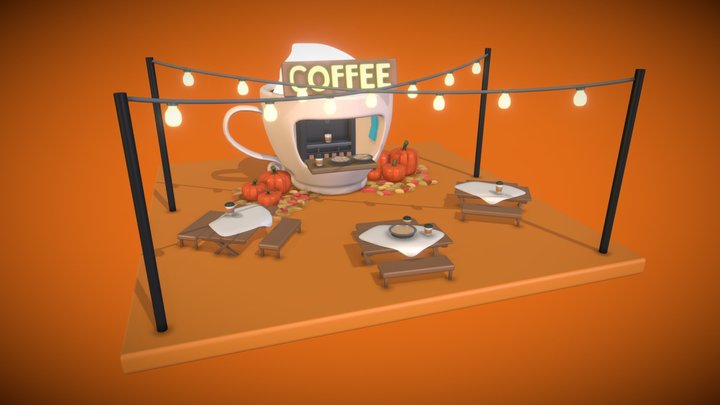 Cafeteria 3D Model