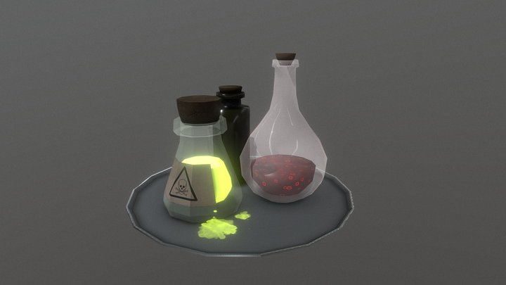 Poison´s bottles 3D Model