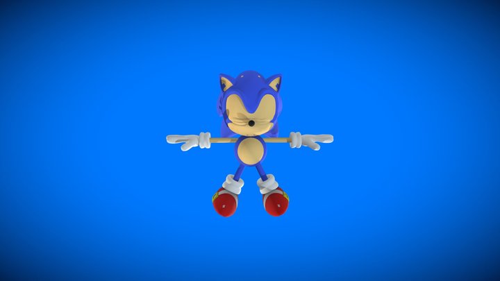 Classic Sonic (Sonic the hedgehog) 3D Model