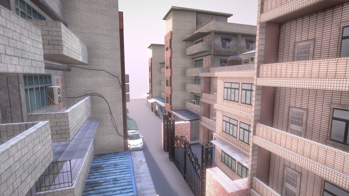 TW Street Alley Apartment 3D Model