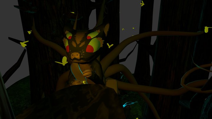 Monster in forest 3D Model