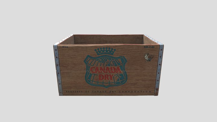 Vintage Wooden Drinks Crates 01 3D Model