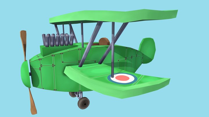 Game Art 2021 DAE WW1 Plane 3D Model
