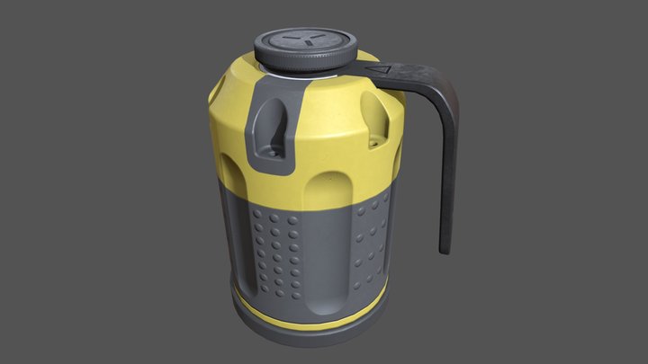 Futurist bottle (low-poly) 3D Model