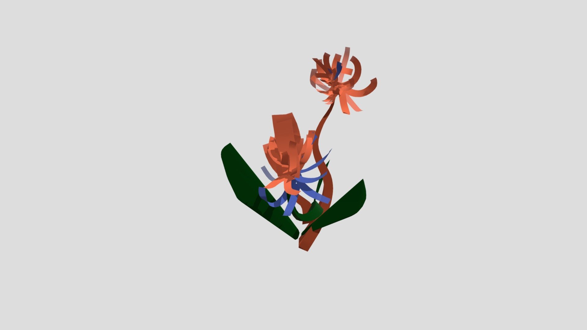 Test fleur pétale détaché
