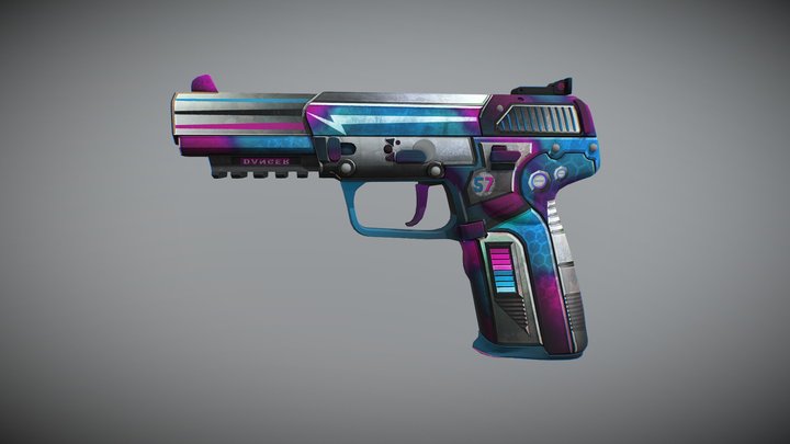 Five Seven Pink Fade 3D Model