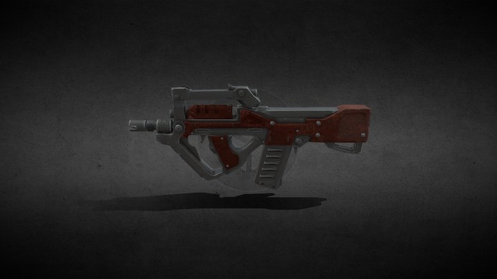 Sci-fi Groza Eldar Safin Low Poly 3D Model