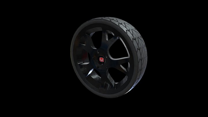 Neumático Honda Civic Type R 3D Model