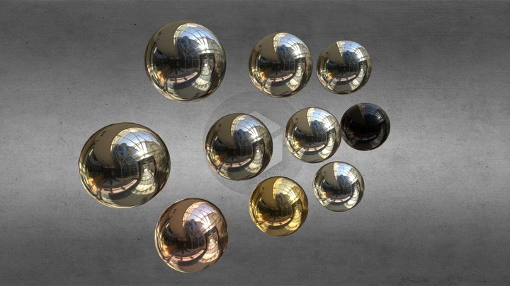 PBR Spheres 3D Model