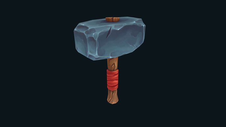Stylized Hammer 3D Model