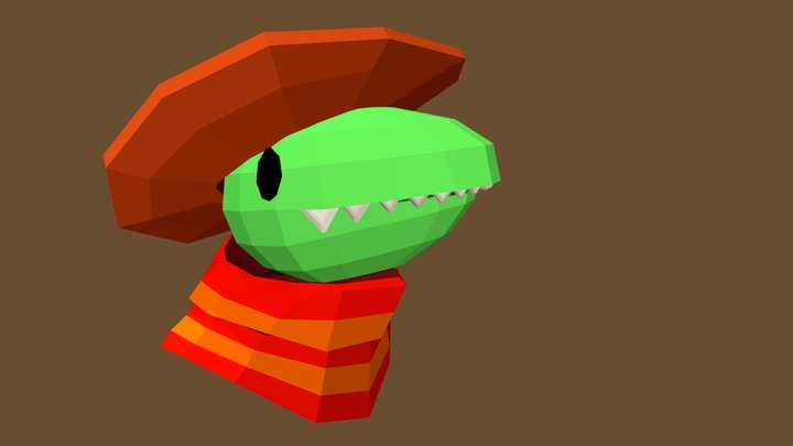 Lizard Cowboy 3D Model