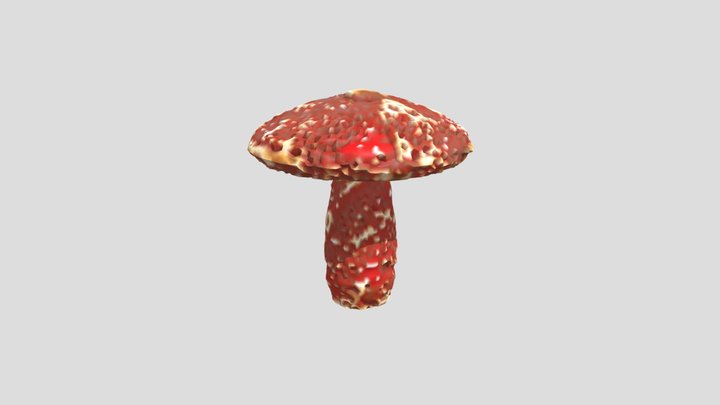 red spotted mushroom 3D Model