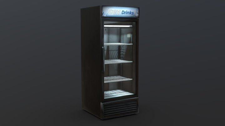 Commercial Fridge 3D Model