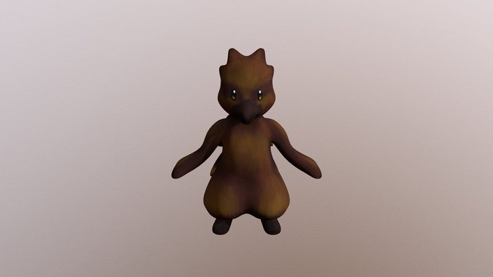 Echidna Character Design 3D Model