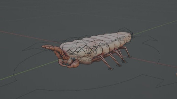 Lethal Company - Snare Flea (Fully Rigged) 3D Model