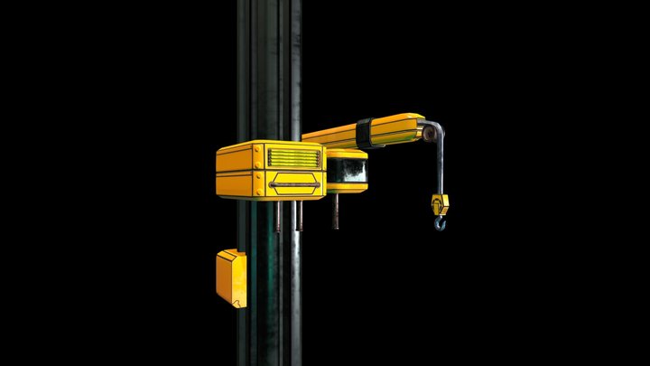 Elevator Clamp Rail Crane 3D Model